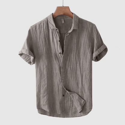 Casual Men's Lightweight Short Sleeve Shirt Loose Fit