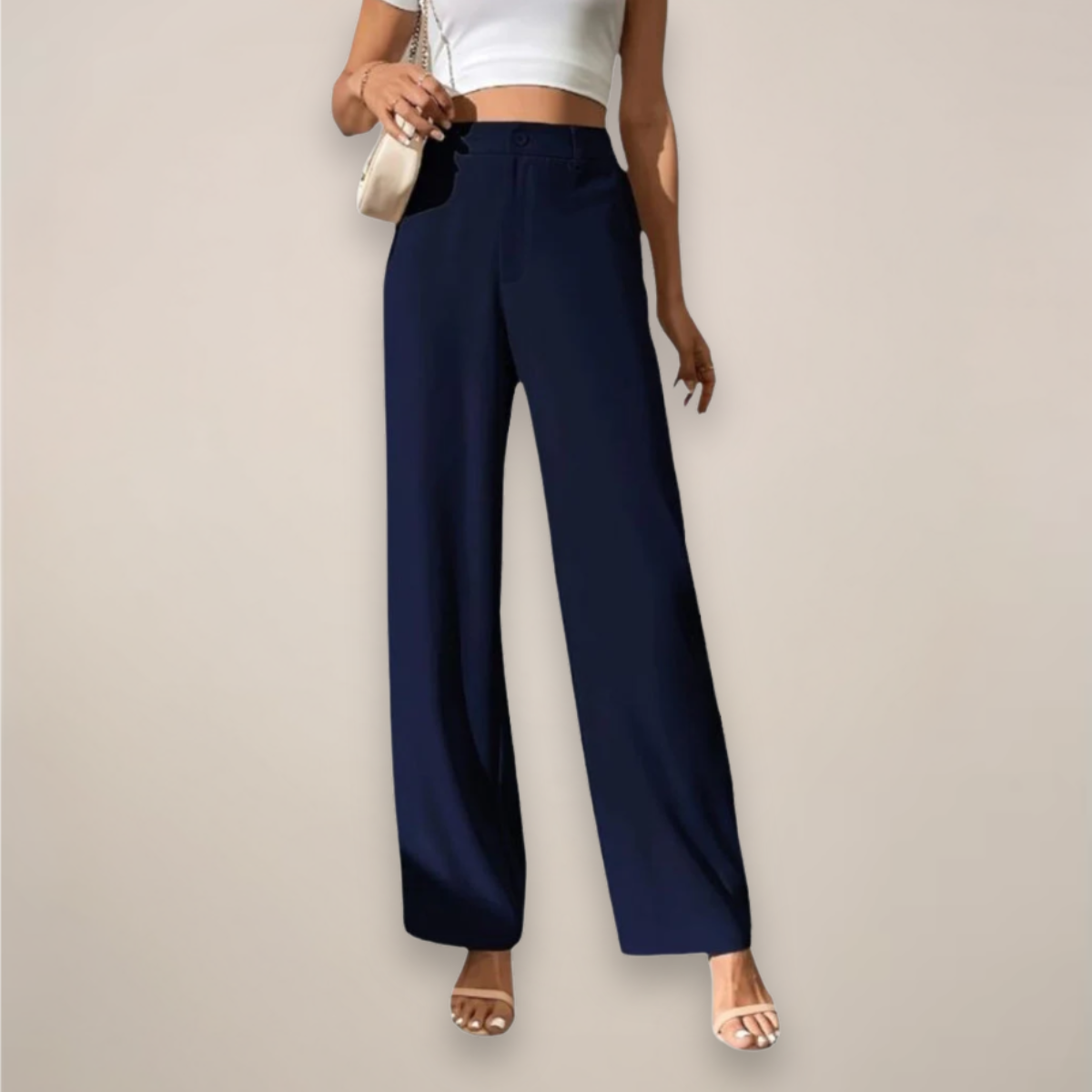 Comfortable High Waisted Work Pants - Nocini