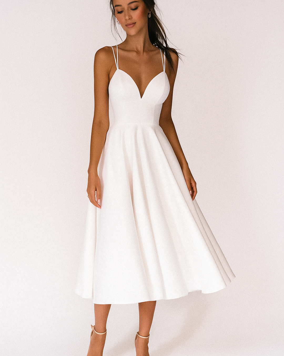Elegant V Neck Formal Women's Dress - Nocini