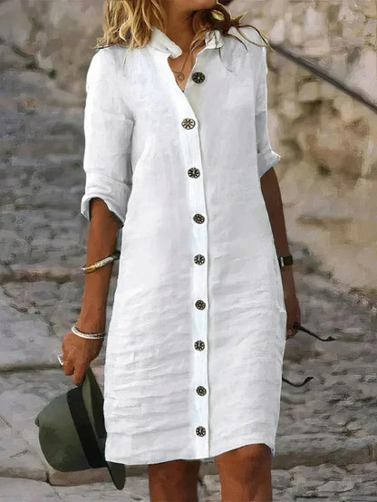 Relaxed Fit Lightweight Midi Dress