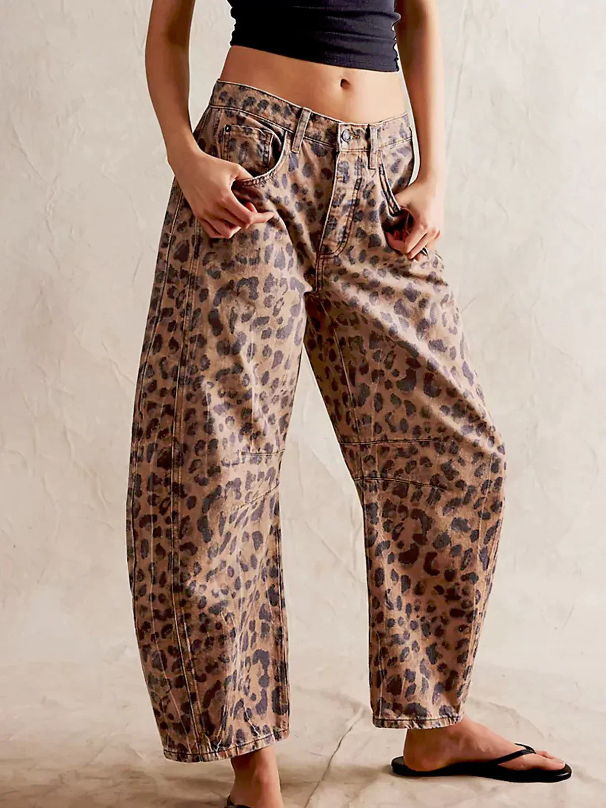 Fashionable Leopard Skinny Jeans - Nocini