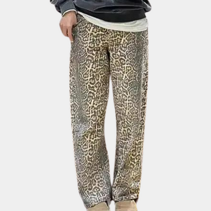 Fashionable Leopard Jogger Pants - Nocini