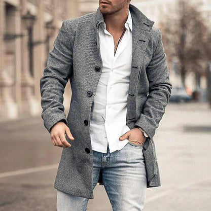 Classic Straight Fit Trench Coat For Men - Nocini