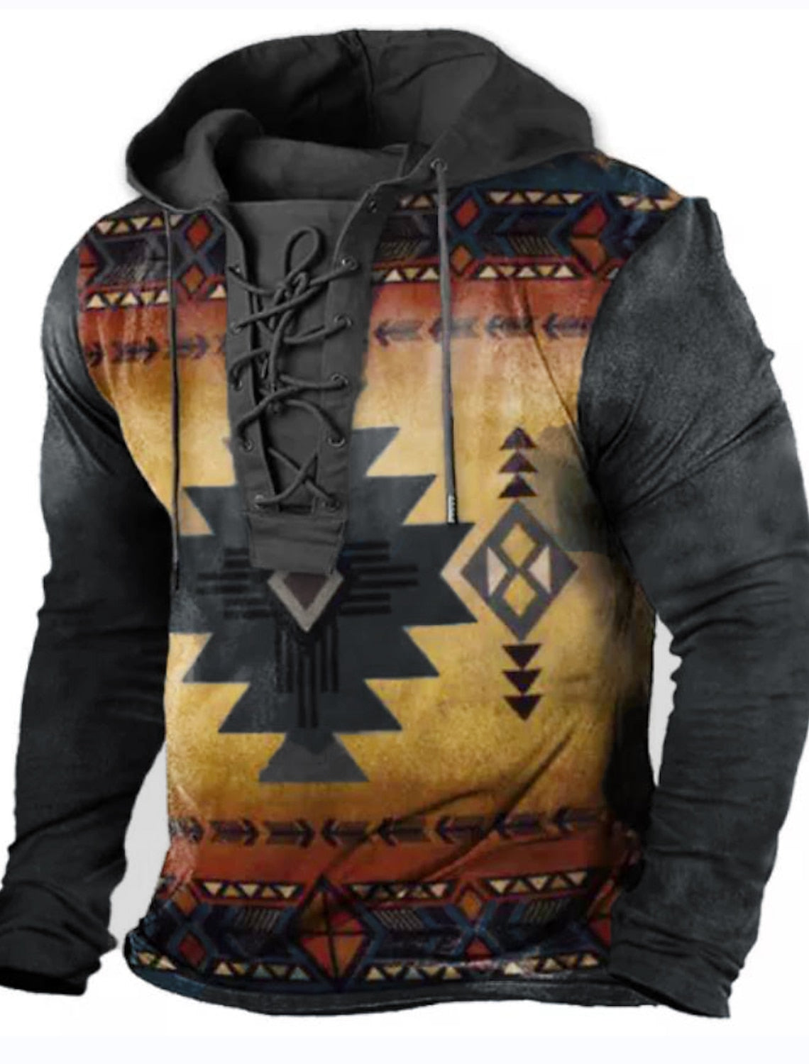 Classic Ethnic Mens Pullover Hoodie - Nocini