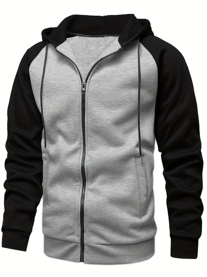 Men's Casual Zip Up Hooded Sweatshirt - Nocini