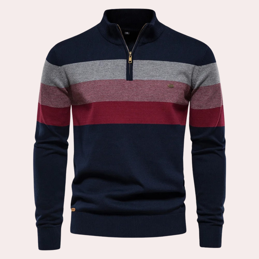 Men's Classic Stripe Pullover Sweater - Nocini