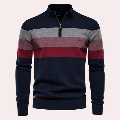 Men's Classic Stripe Pullover Sweater - Nocini