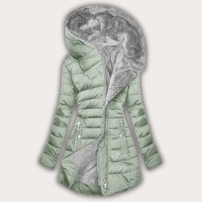 Warm Asymmetrical Puffer Coat for Women - Nocini