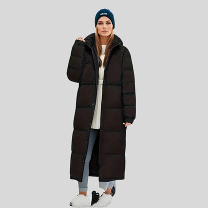 Warm Hooded Women's Down Jacket - Nocini