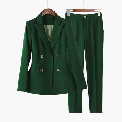 Classic 2pc Ladies Business Suit Jacket and Trousers - Olytrend