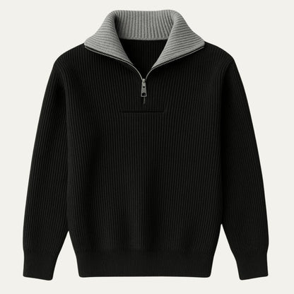 Warm Quarter Zip Men's Fleece Sweater