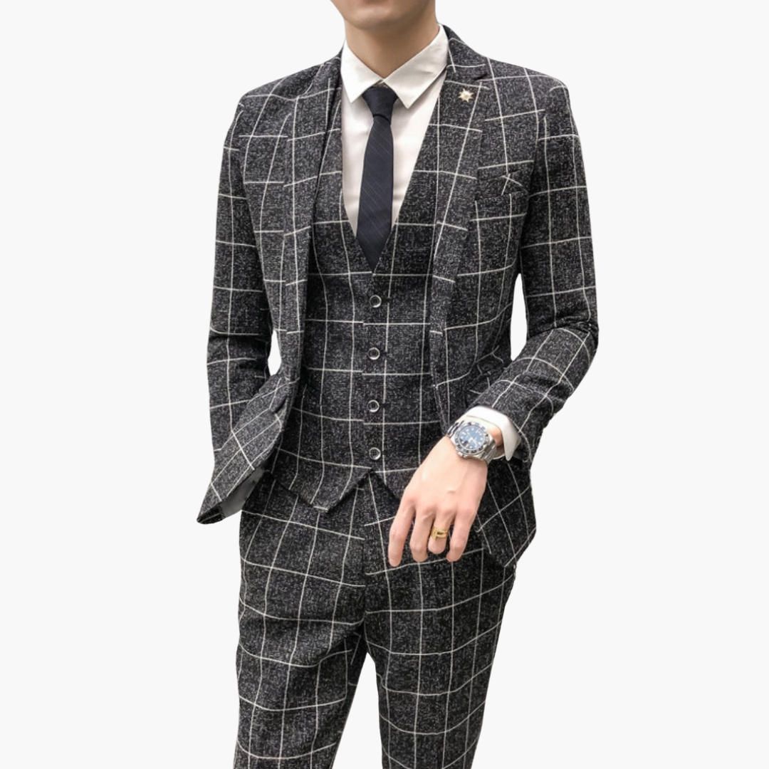 Classic Men's 3-Piece Wedding Suit - Olytrend