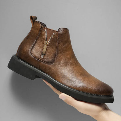 Classic Men's Chelsea Brown Leather Boots