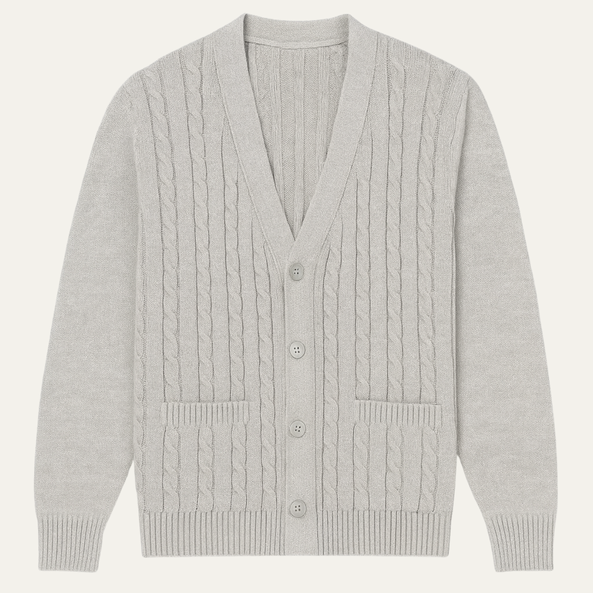 Classic Men's Cozy V Neck Knitted Cardigan - Nocini