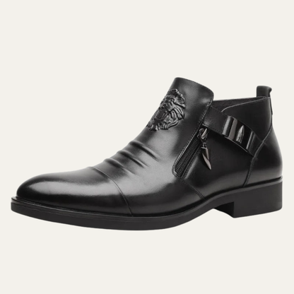 Classic Men's Leather Pointed Toe Boots - Nocini
