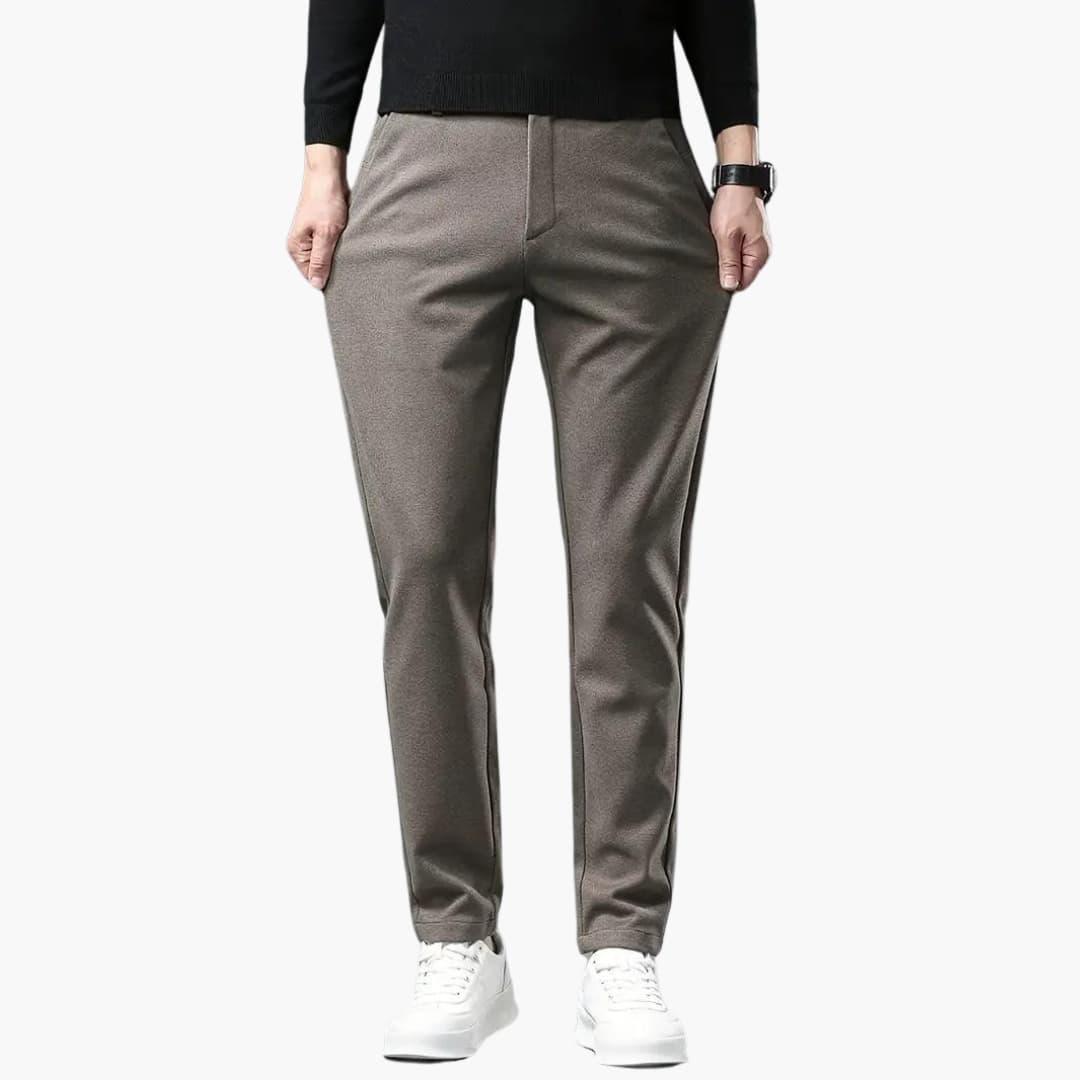 Smart Formal Mens Pants - Classic Fit Dress Trousers - Olytrend