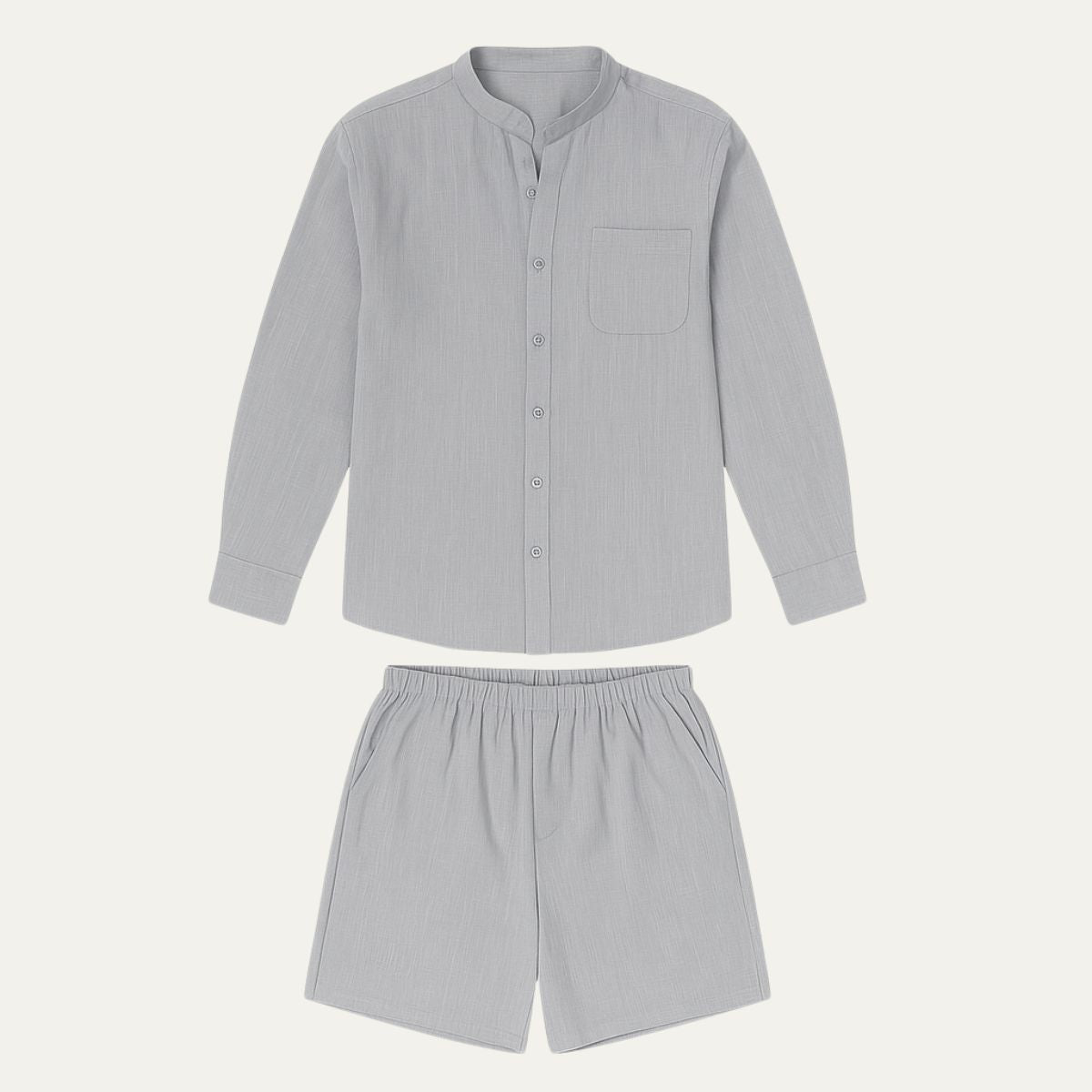 Lightweight Summer Mens Linen Shirt Set