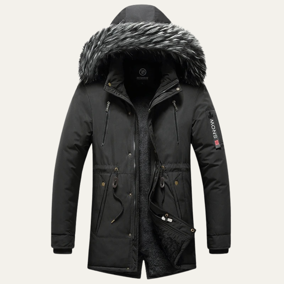 Thermal Men's Quilted Parka Jacket with Removable Hood - Nocini