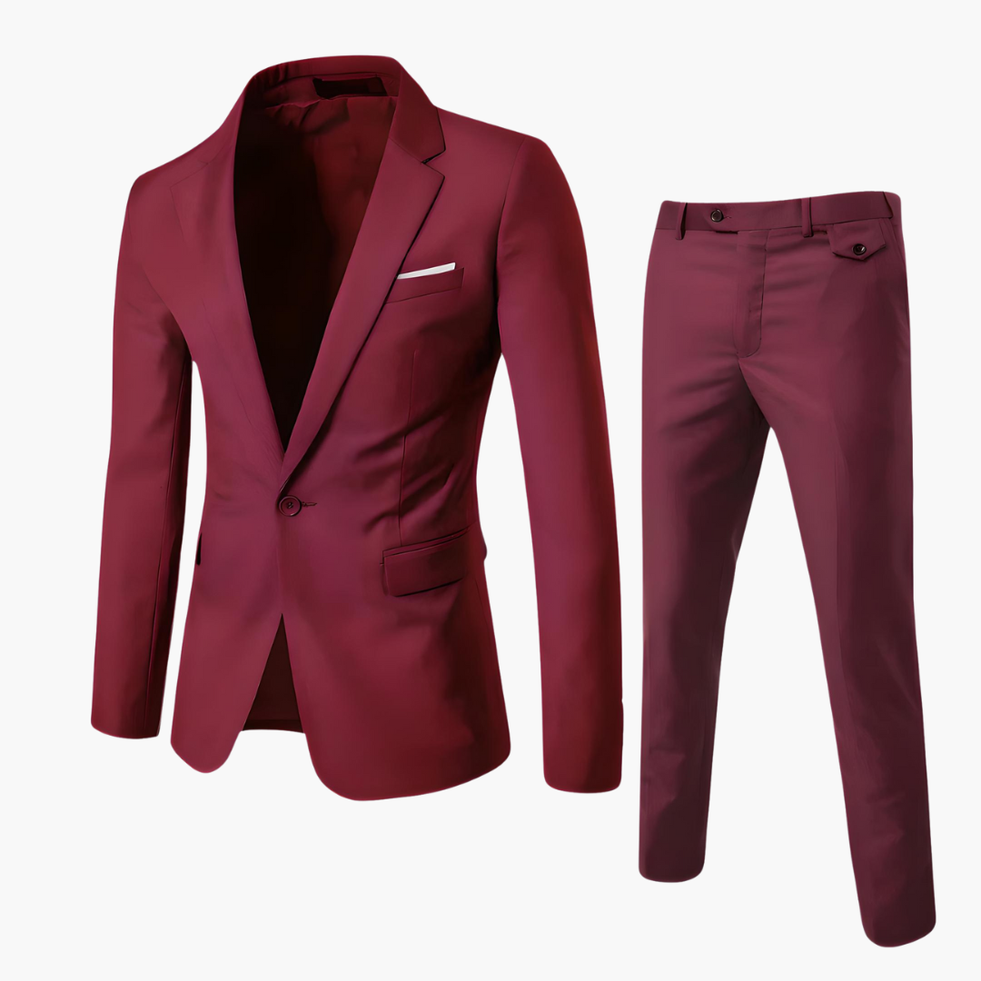 Men's Classic 2 Piece Suit Set with Jacket and Pants - Olytrend