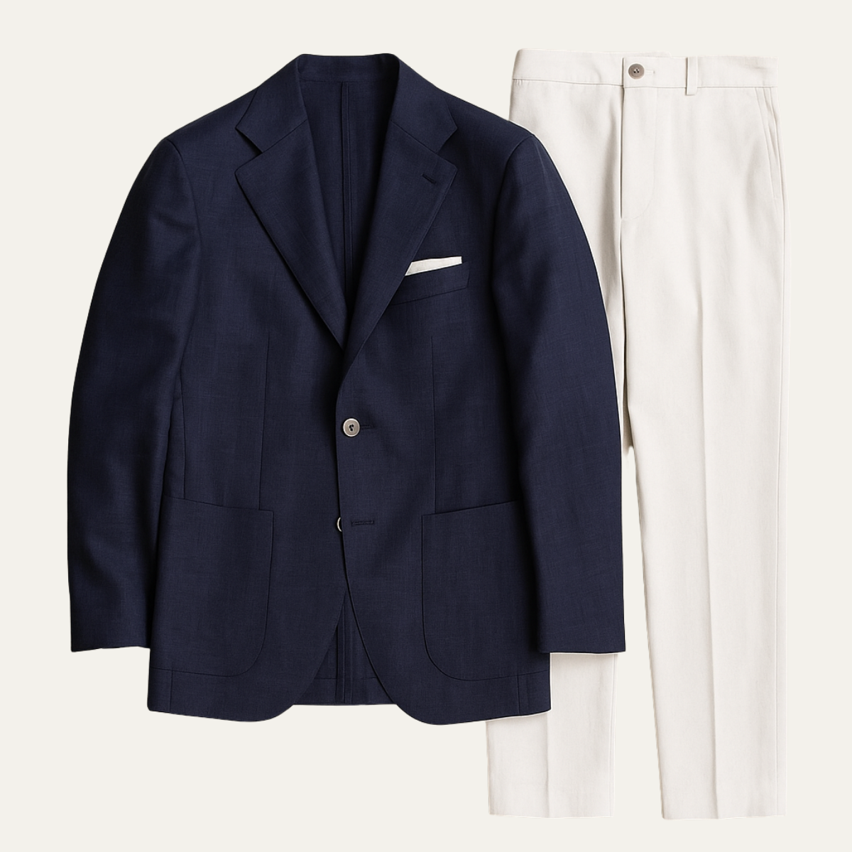 Classic 2 Piece Navy Suit - Slim Fit Blazer and Trousers - Nocini