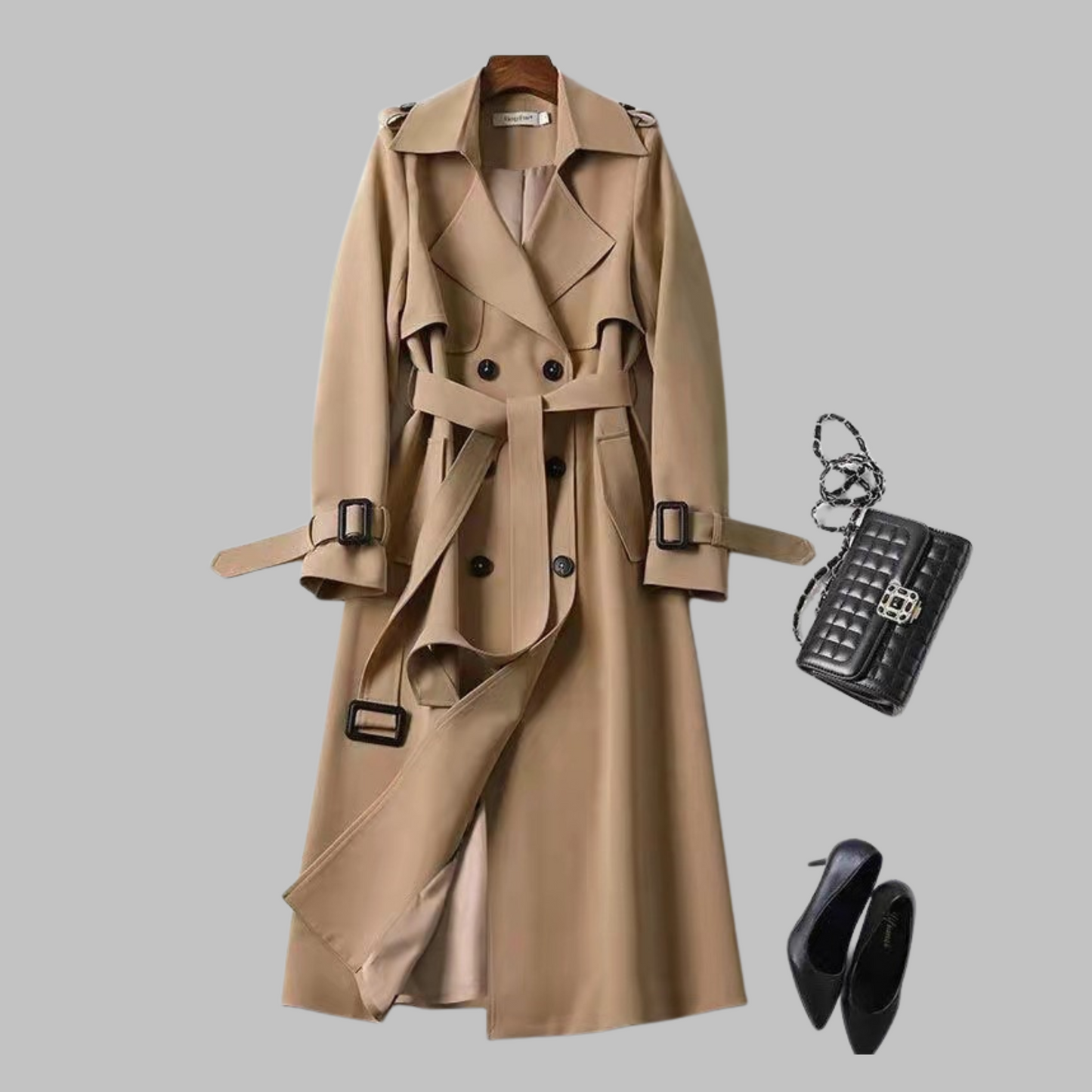 Tia - Chic Mid-Length Relaxed Fit Coat