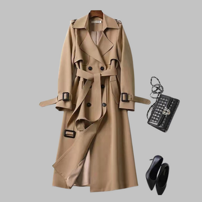 Tia - Chic Mid-Length Relaxed Fit Coat