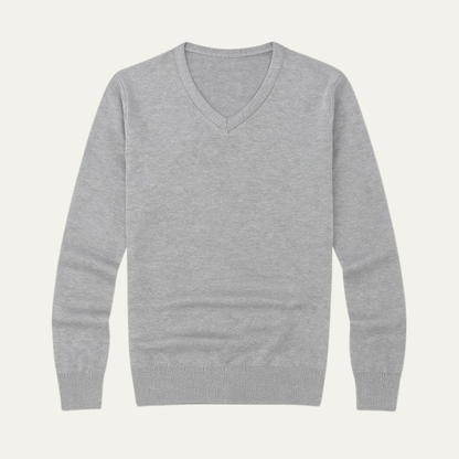 Soft Men's Wool V Neck Sweater - Nocini