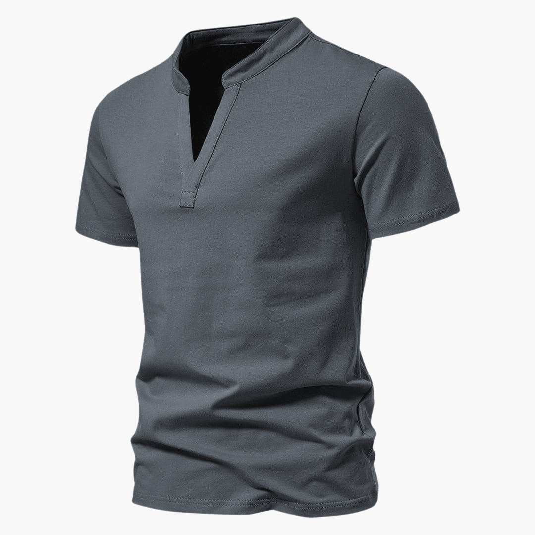 Comfortable V Neck Cotton Tee for Men - Olytrend
