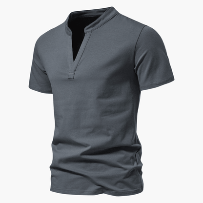 Comfortable V Neck Cotton Tee for Men - Olytrend