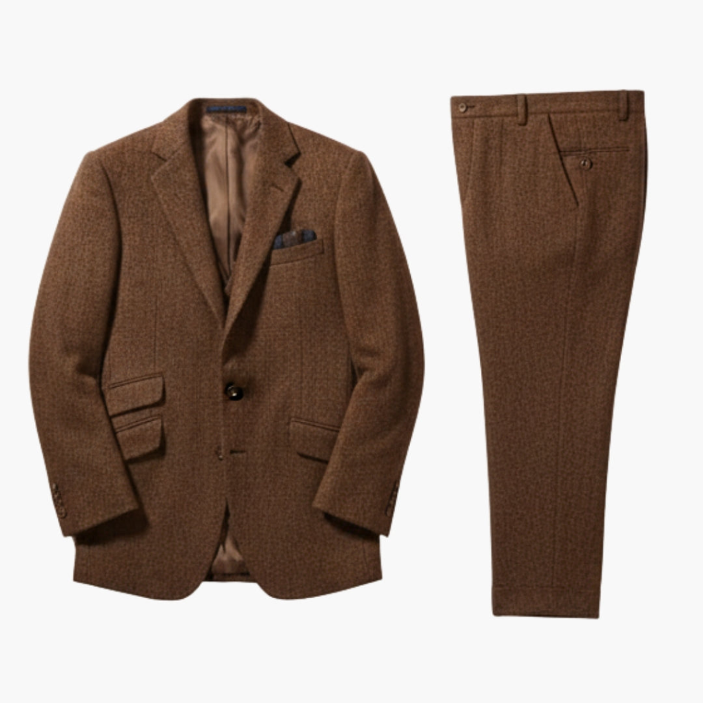 Classic 3 Piece Business Suit Set for Men - Olytrend