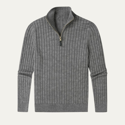 Classic Quarter Zip Men's Sweater - Rich Style