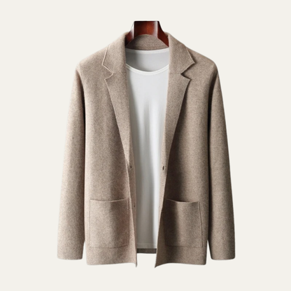 Relaxed Fit Men's Open Front Cardigan Sweater - Nocini
