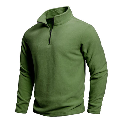 Warm Mens Merino Wool Quarter Zip Sweater