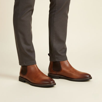 Tough Leather Men's Ankle Chelsea Boots