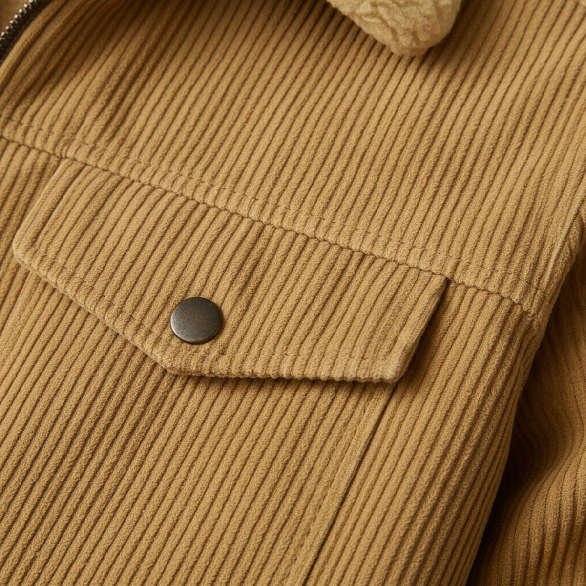 Warm Fleece Lined Classic Corduroy Mens Jacket