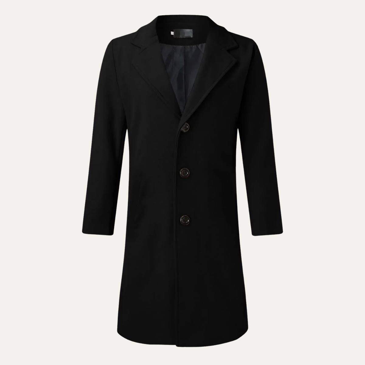 Classic Men's Double Breasted Wool Long Coat - Nocini