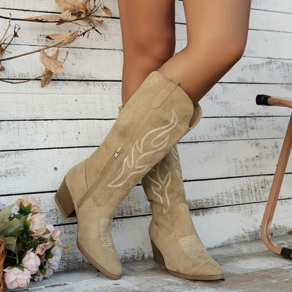 Genuine Leather Classic Cowboy Boots for Men
