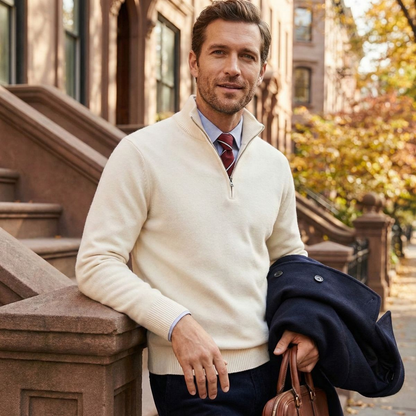 Stylish Quarter Zip Sweater for Men