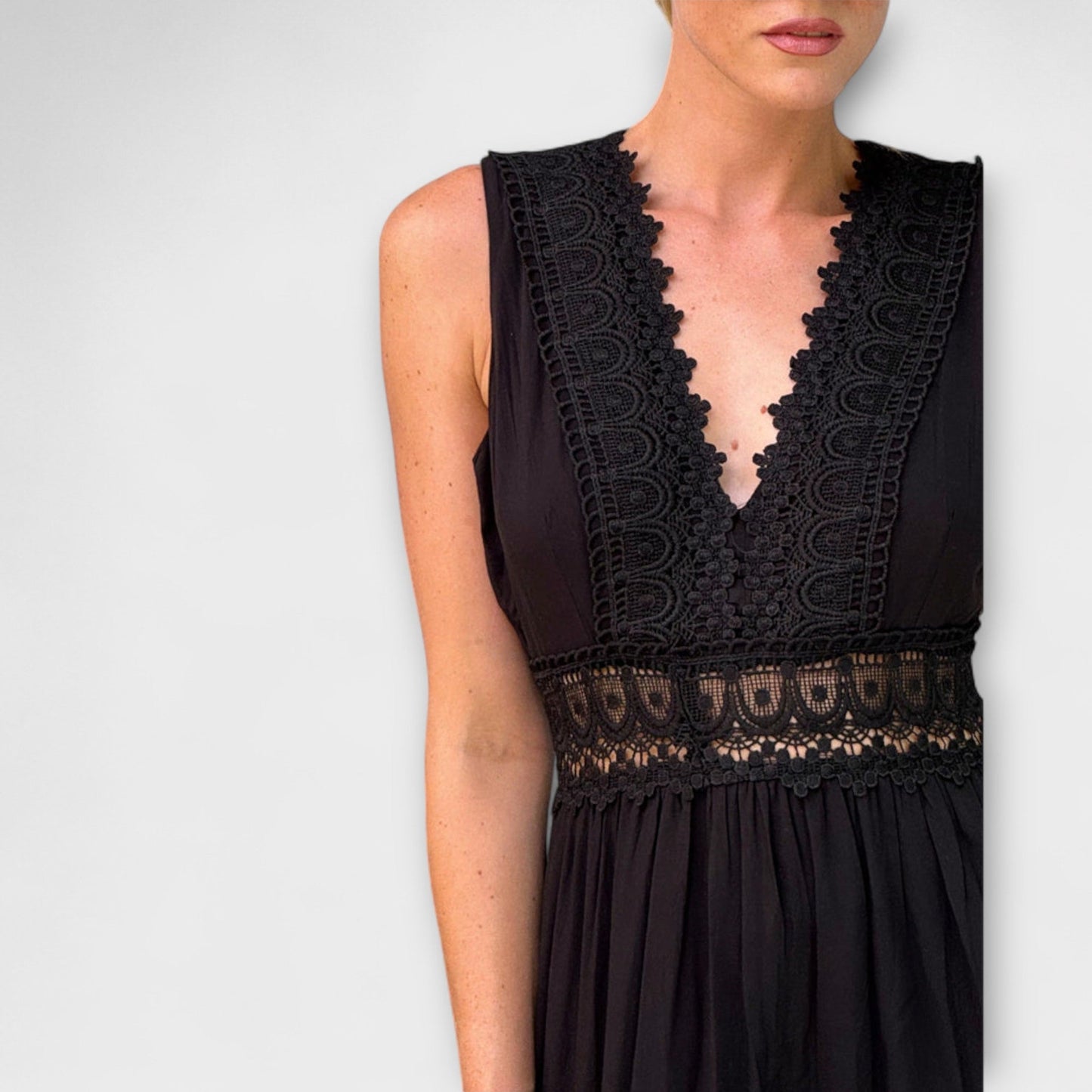 Elegant V-Neck Lace Formal Gown