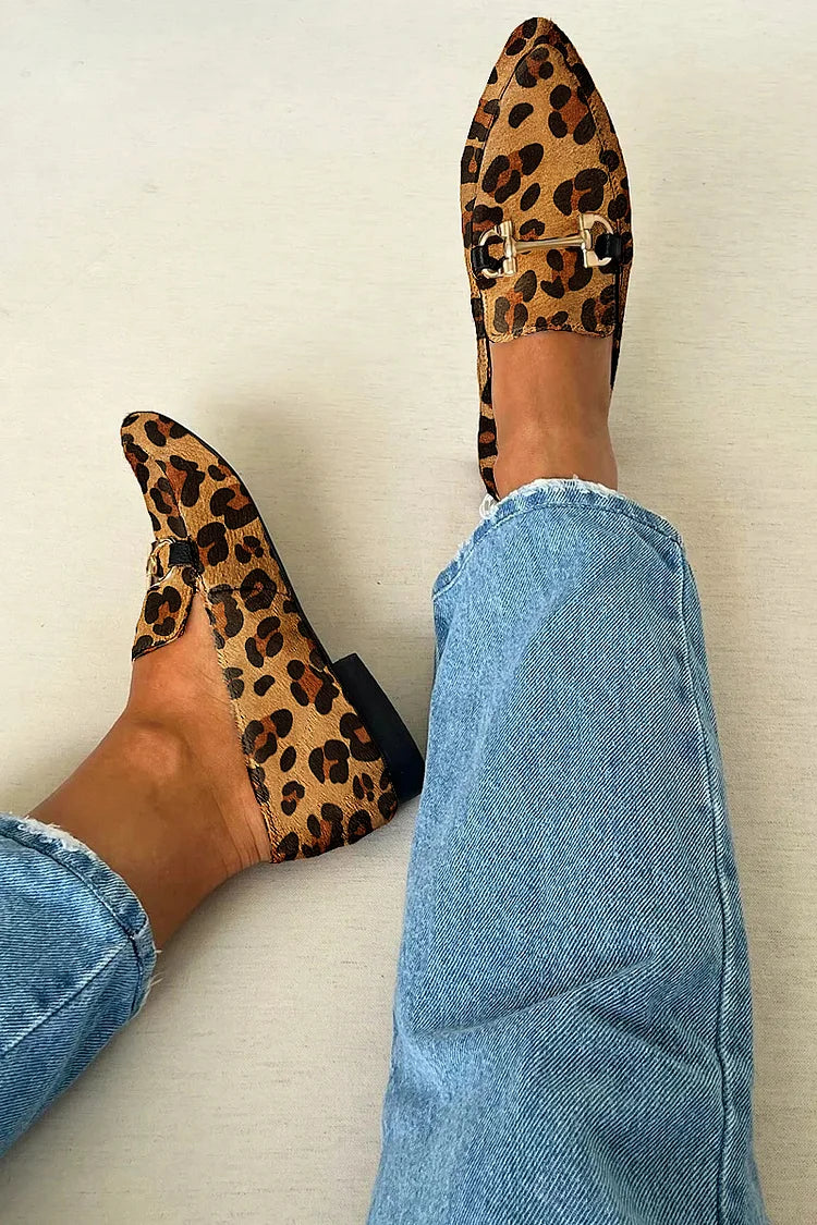 Ladies' Slip On Shoes with Gold Accents