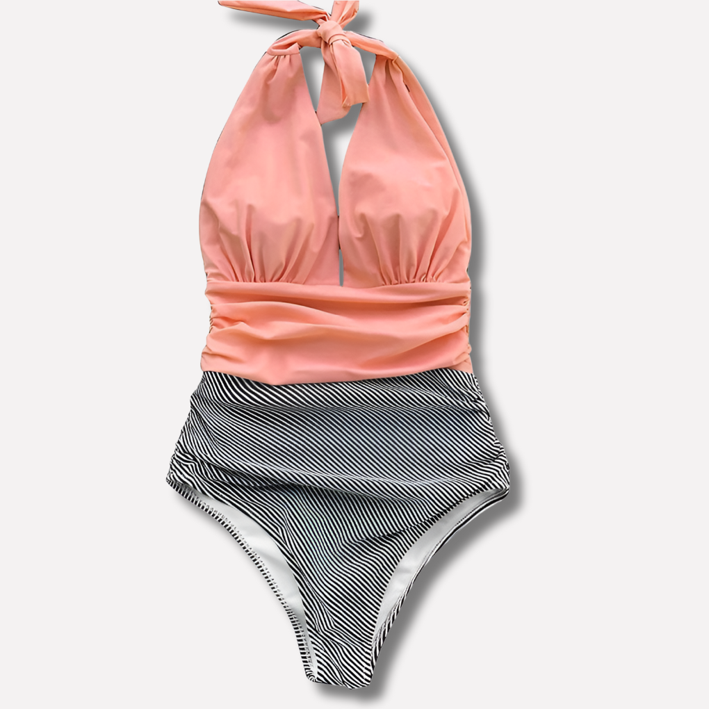 Women's Chic Pleated Summer Swim Dress