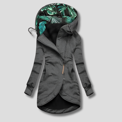 Fashionable Womens Hooded Zip Jacket