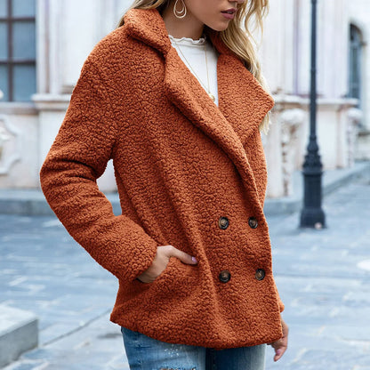 Classic Double-Breasted Wool Coat