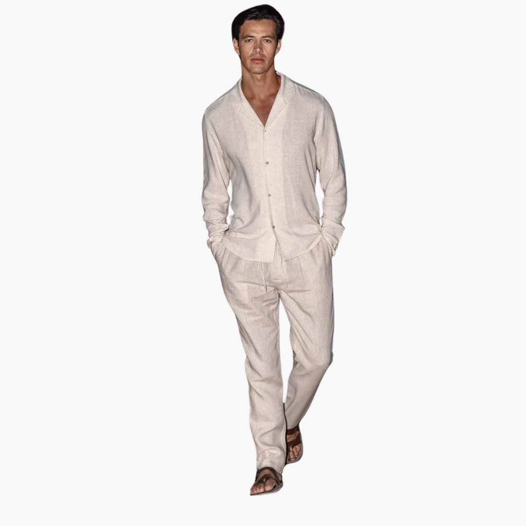 Breathable Mens 2-Piece Casual Outfit - Olytrend