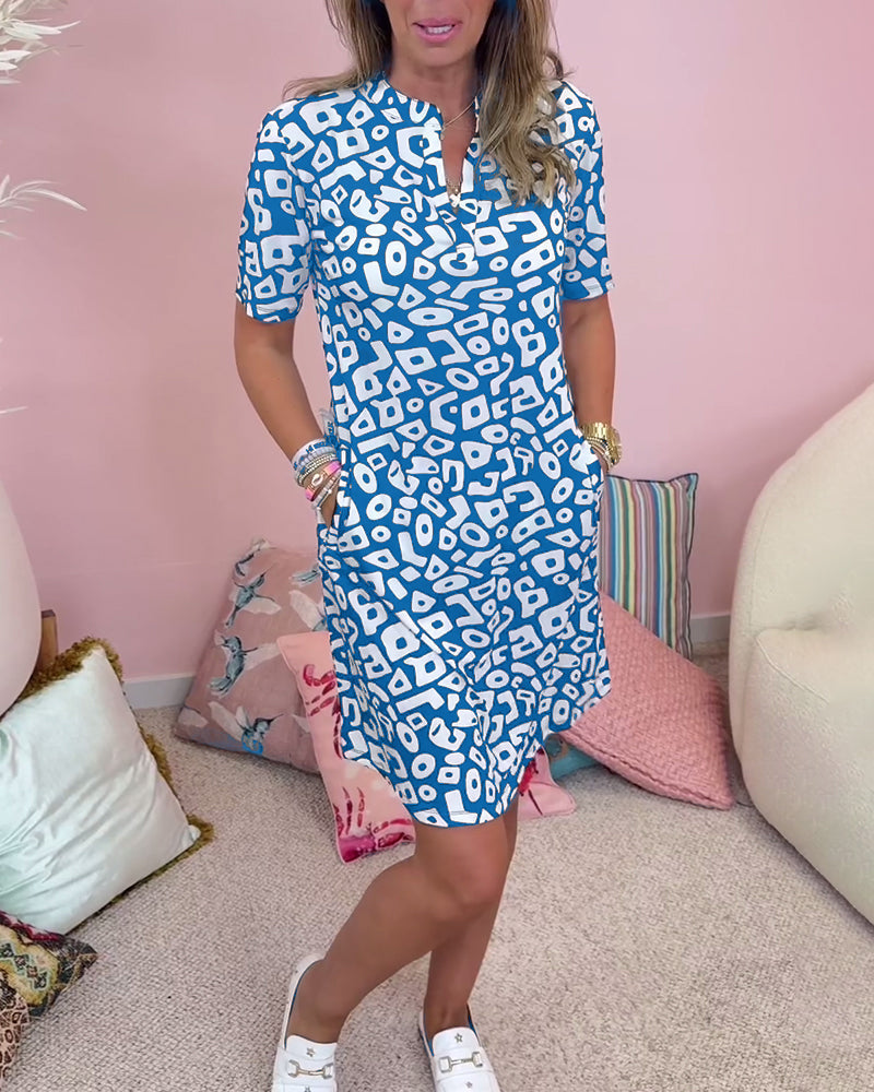Summer Sundress with V Neck and Handy Pockets