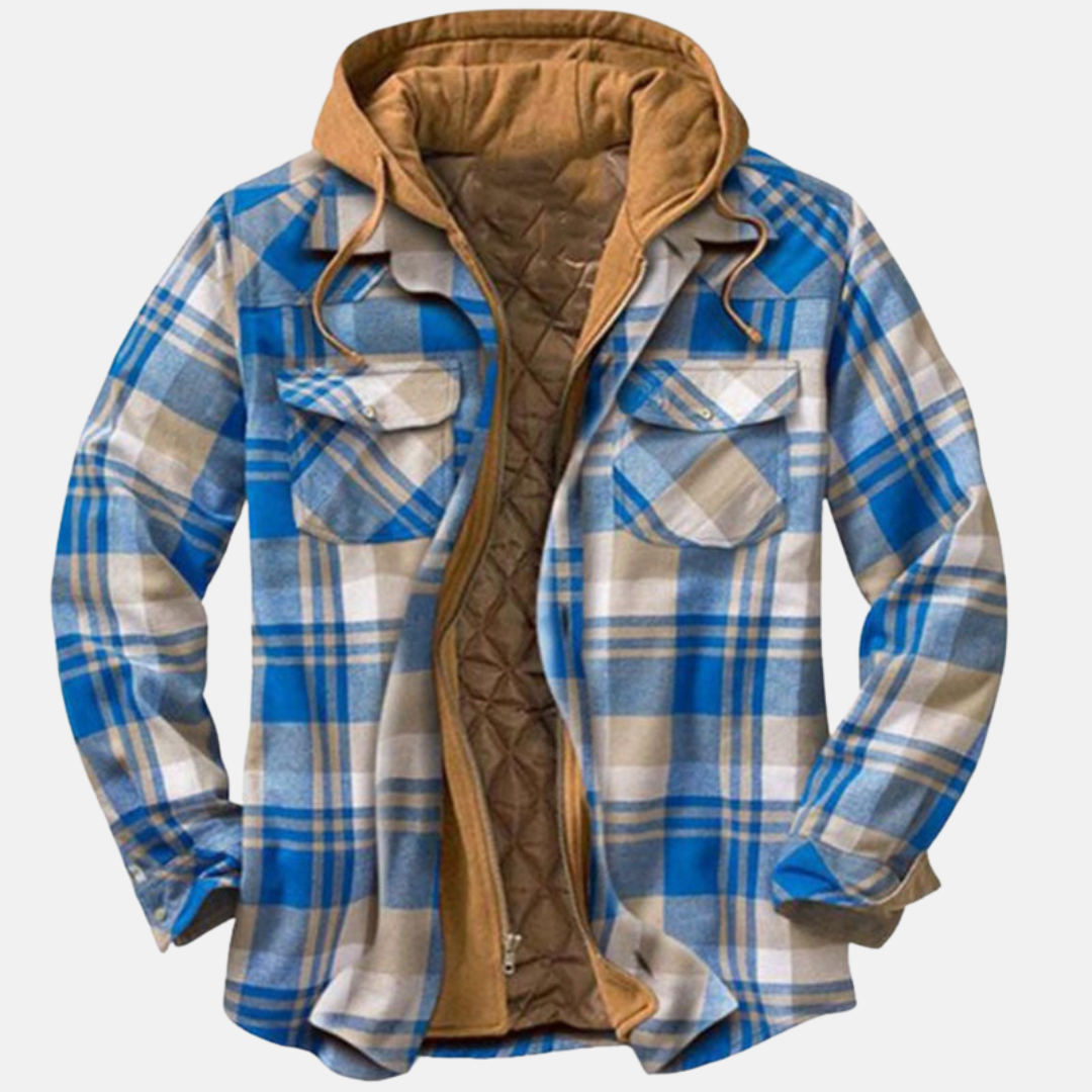 Warm Plaid Insulated Shirt Jacket