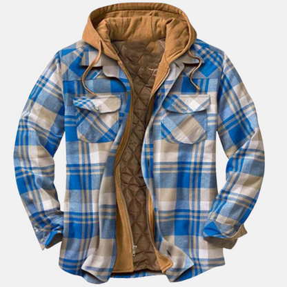 Warm Plaid Insulated Shirt Jacket
