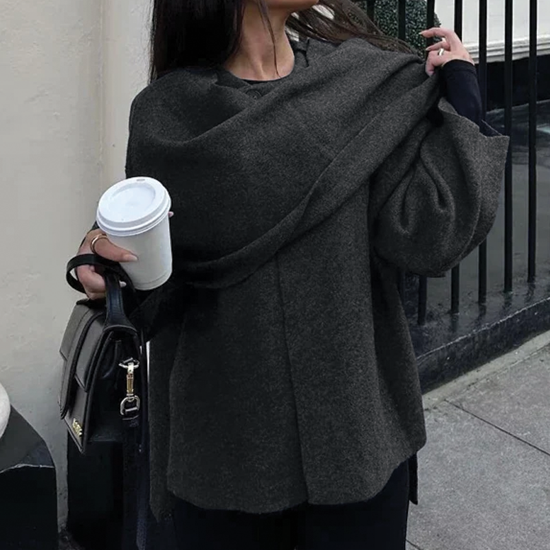 Chic Slanted Snow Coat