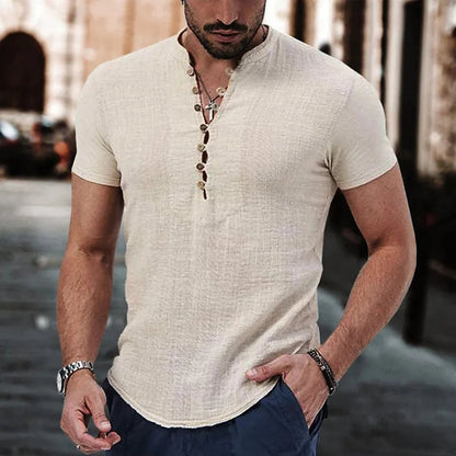 Slim Fit Short Sleeve Mens Casual Shirt - Nocini