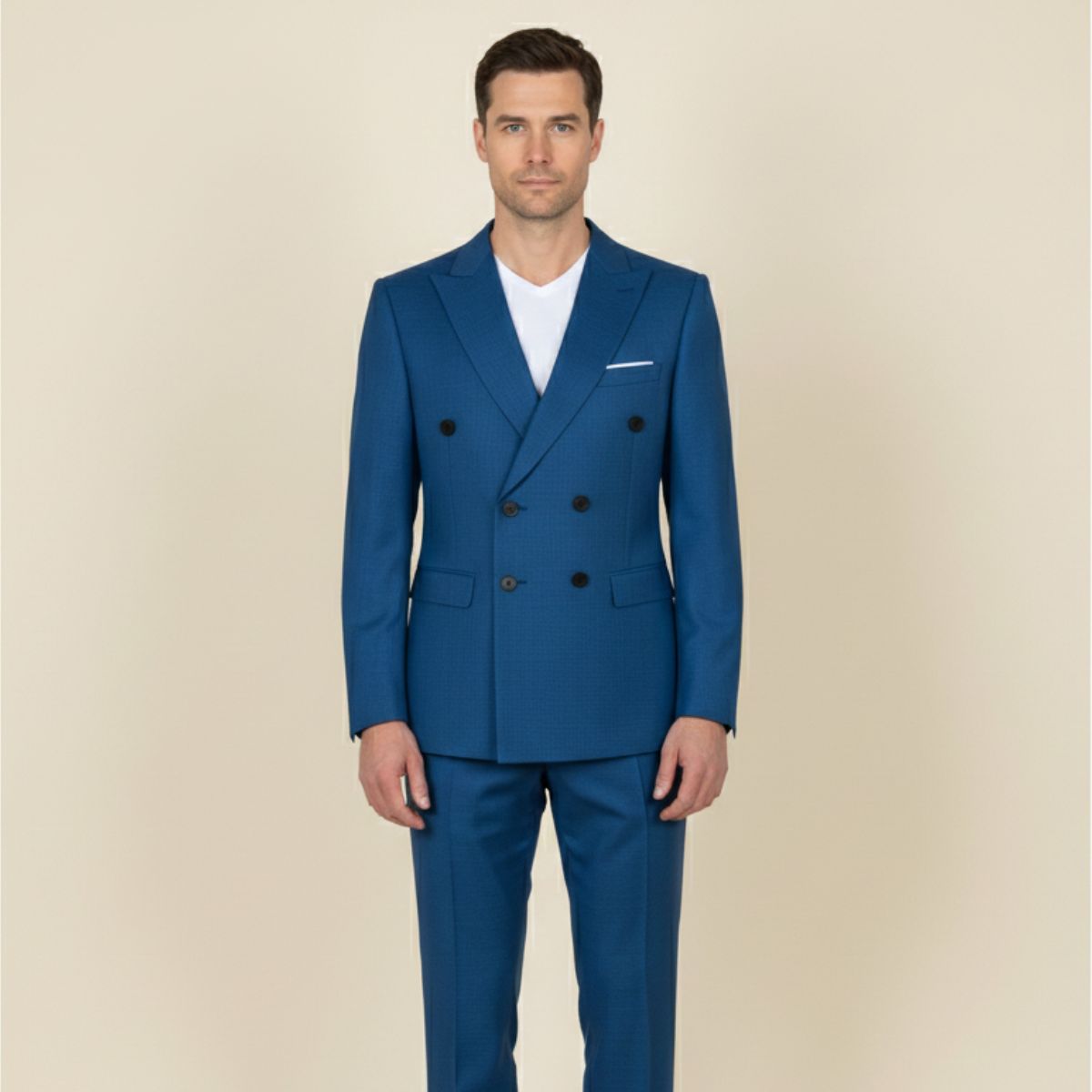 Slim Fit Men's Navy Blue Blazer Suit Jacket